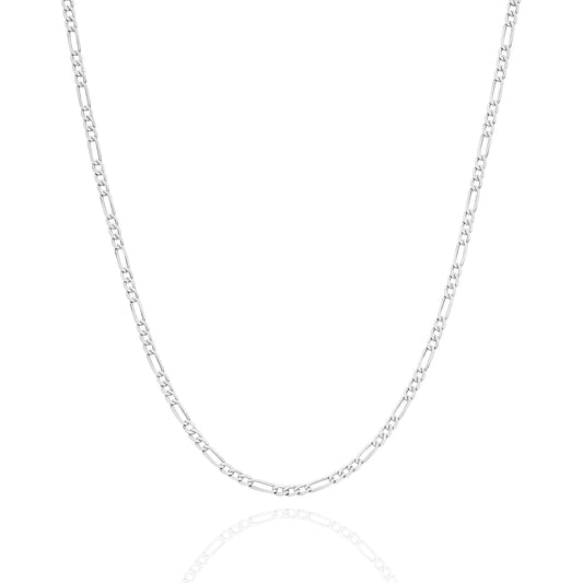 figaro gold chain white gold 1 9mm