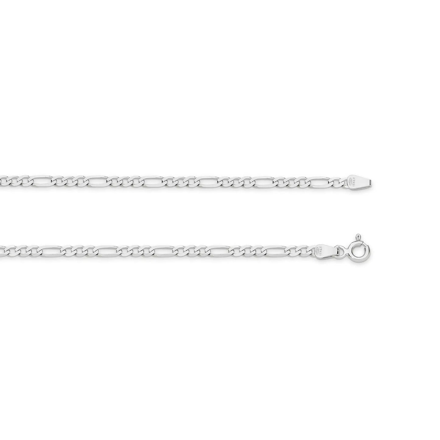 figaro gold chain white gold 2 4mm