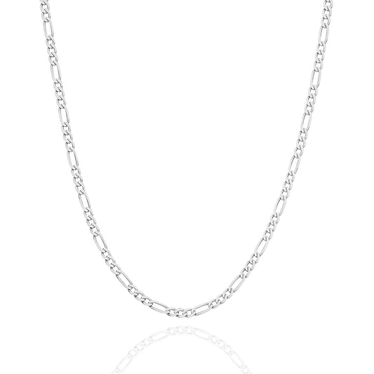 figaro gold chain white gold 2 4mm