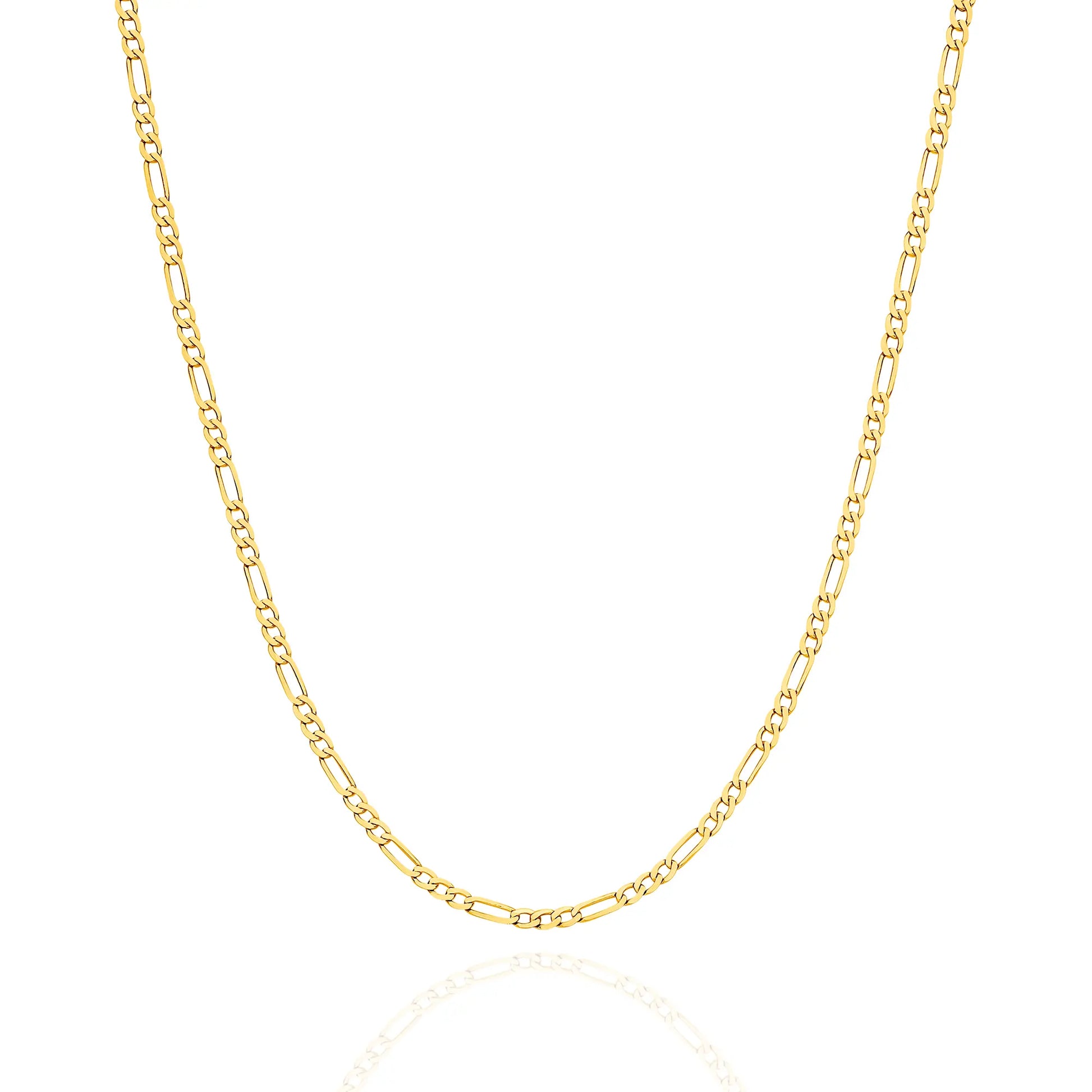 figaro gold chain yellow gold 1 9mm