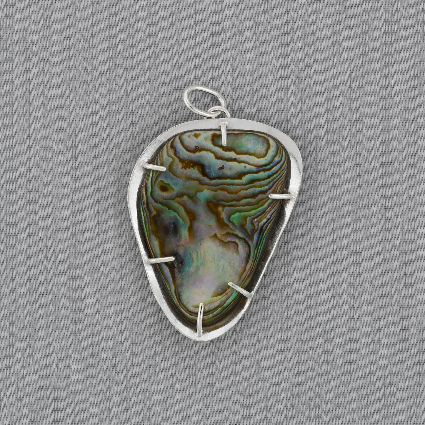 Mother of Pearl Fine Silver Pendant Large