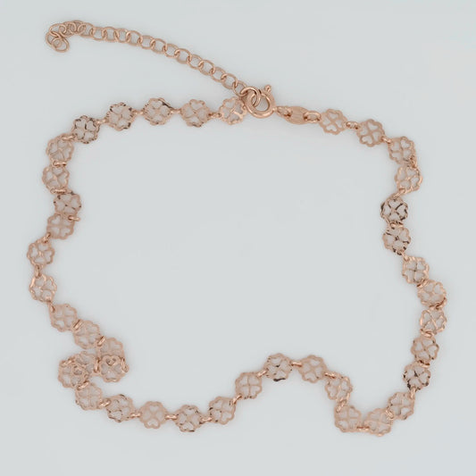 Rose Gold Clover Silver Chain