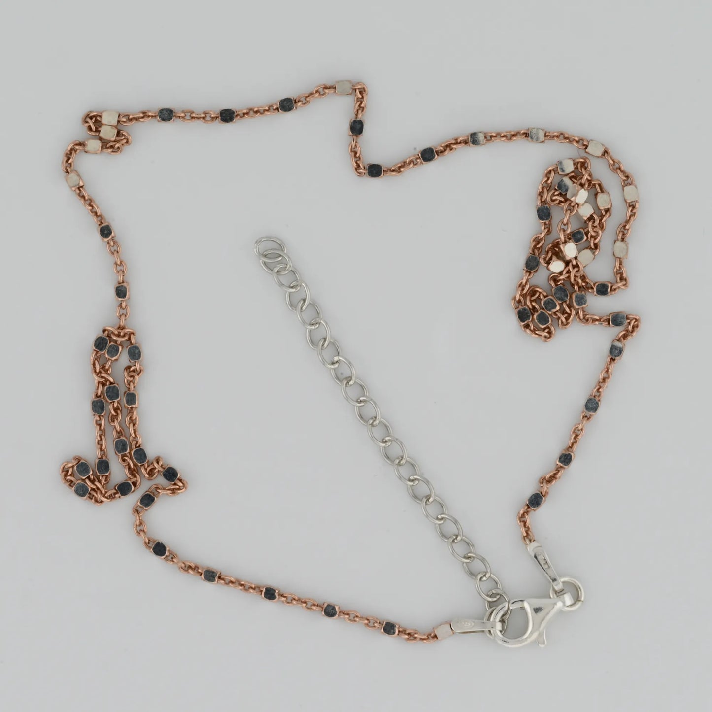 Rose Gold Chain with Cube Beads