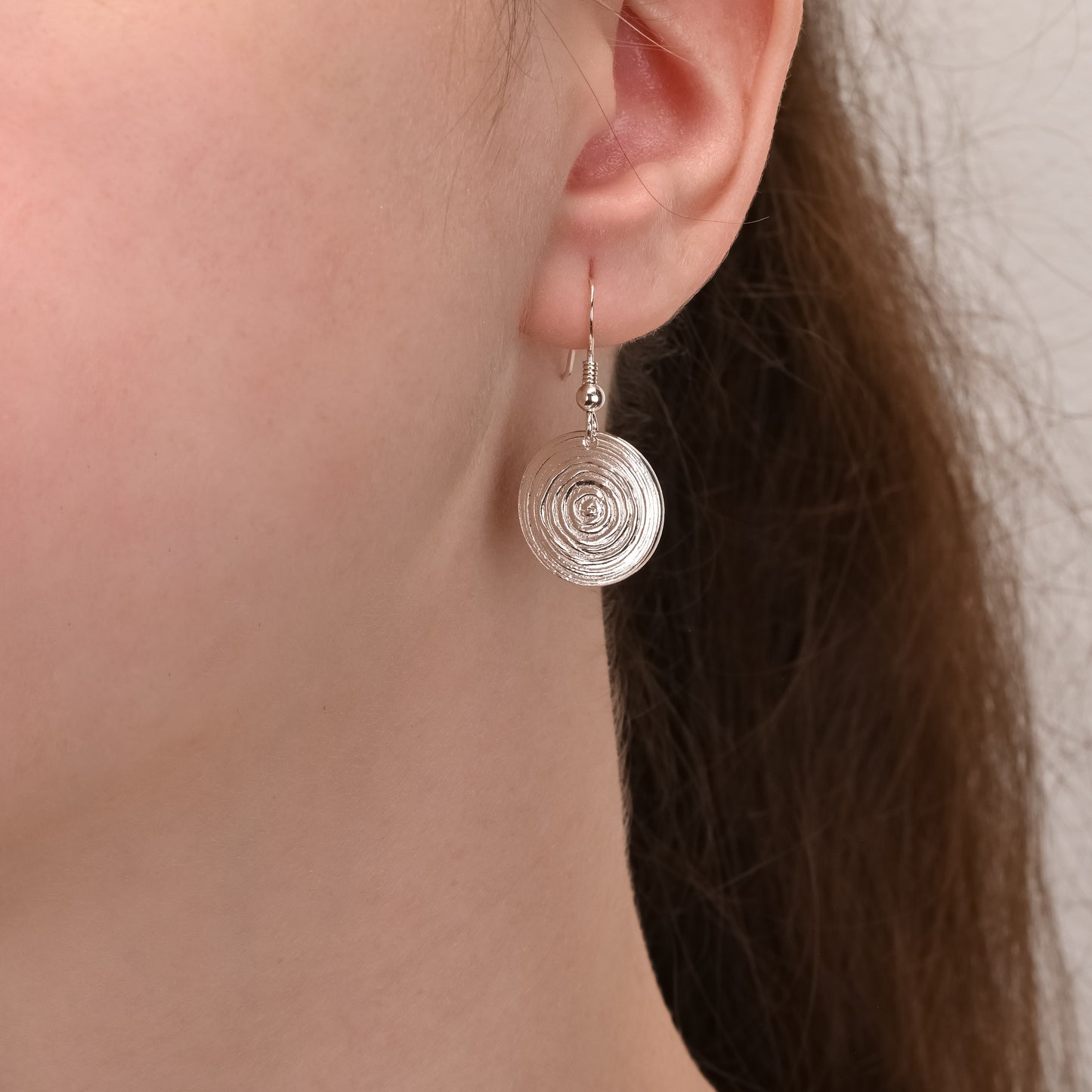 Circle Silver Earrings