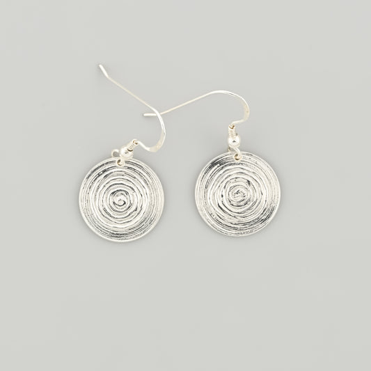 Circle Silver Earrings