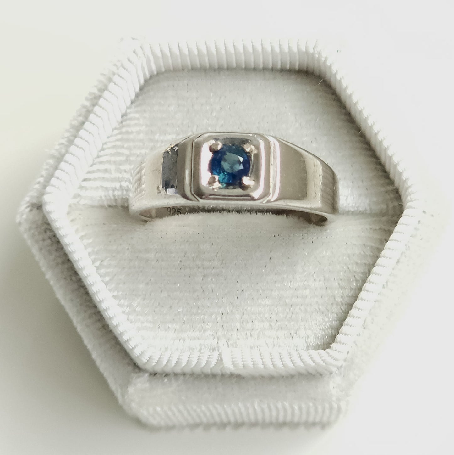 Australian Blue Sapphire Silver Ring