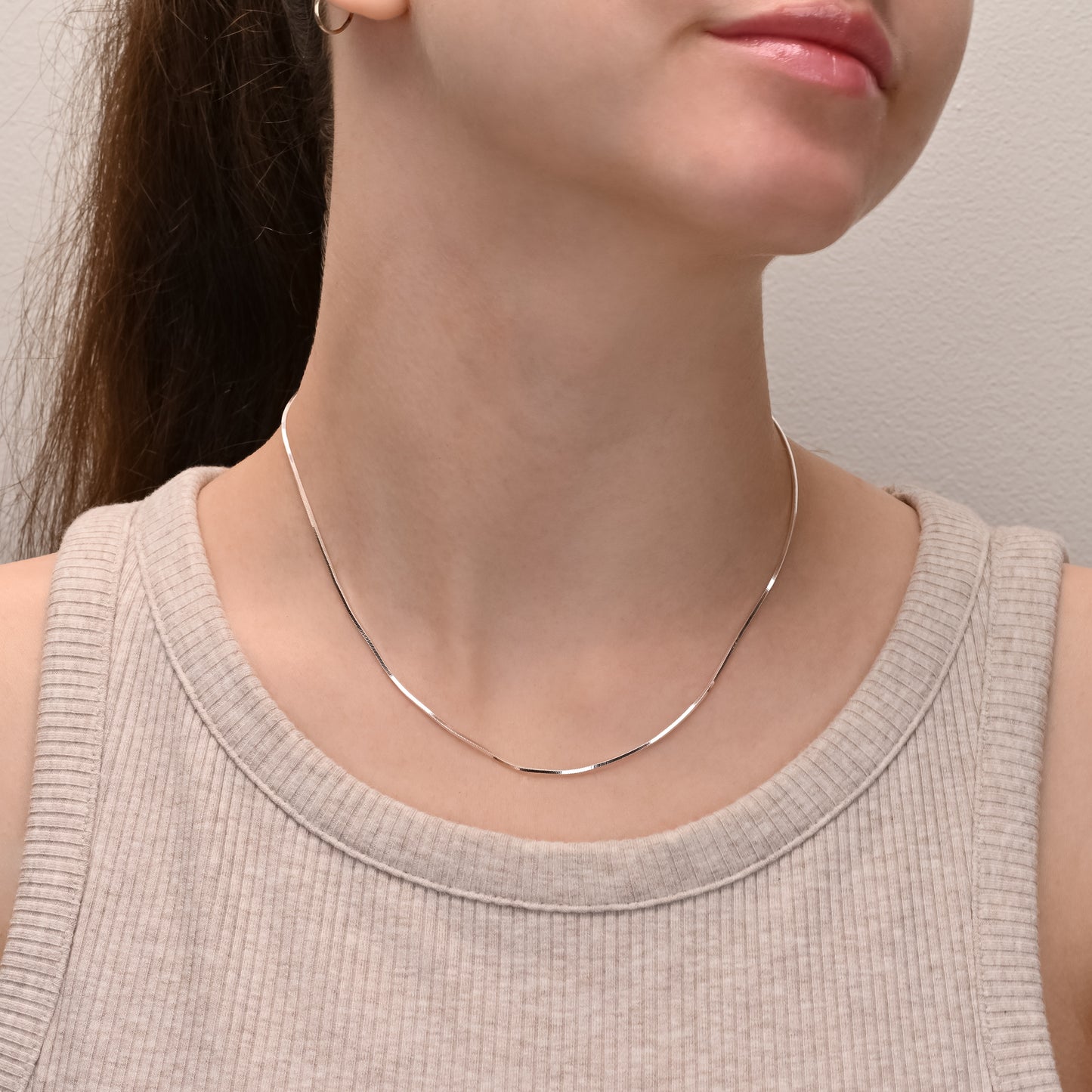 Square Silver Snake Chain