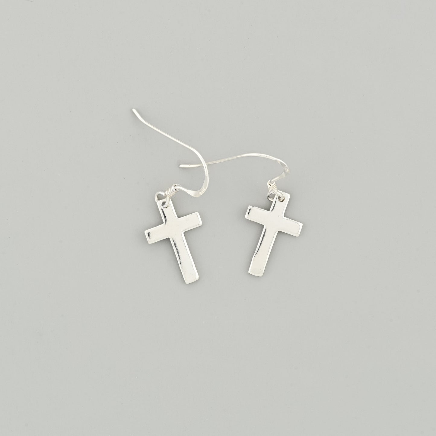 Cross Silver Earrings