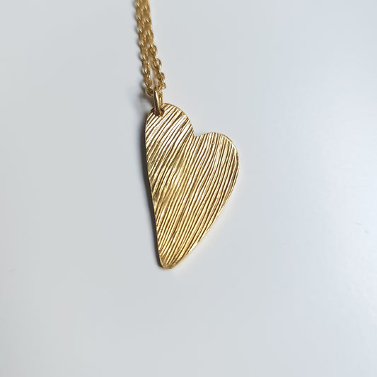 Heart Silver Pendant Gold Plated