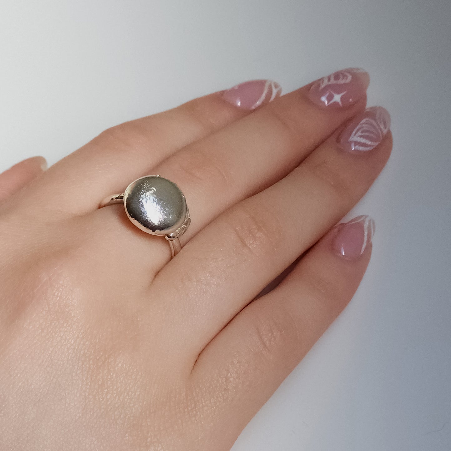 Unique Melted 999 Silver Ring