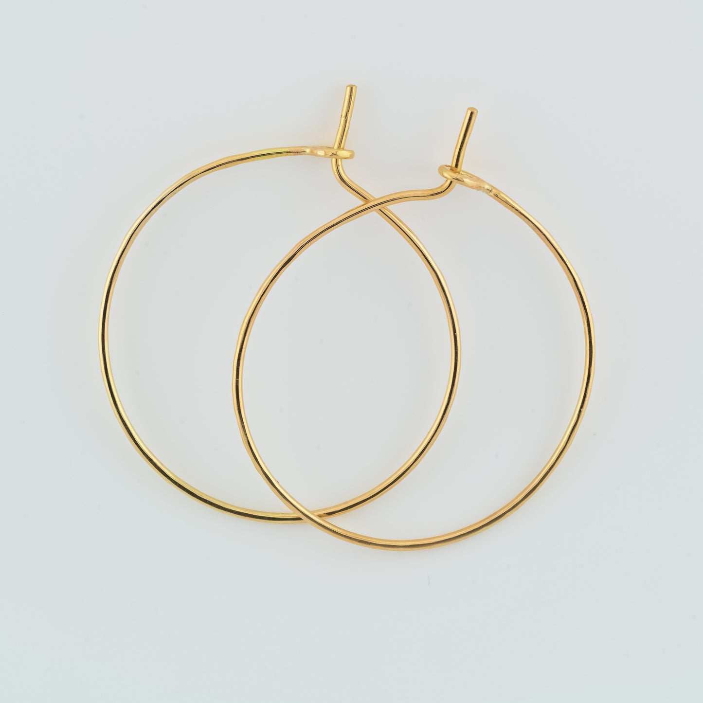 Gold Hammered Hoop Earrings