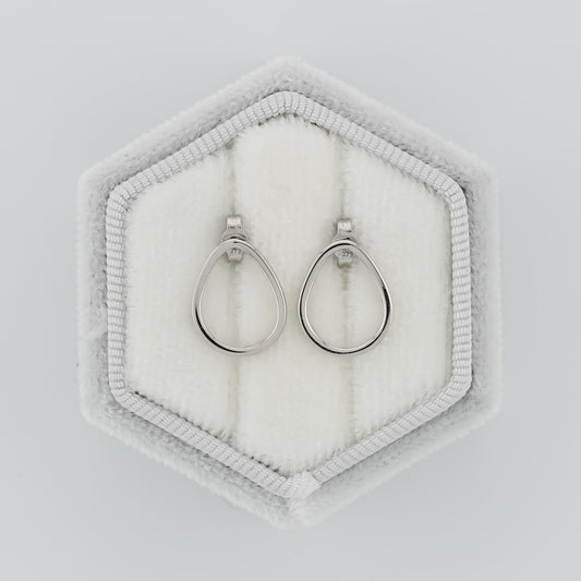 White Gold Drop Earrings