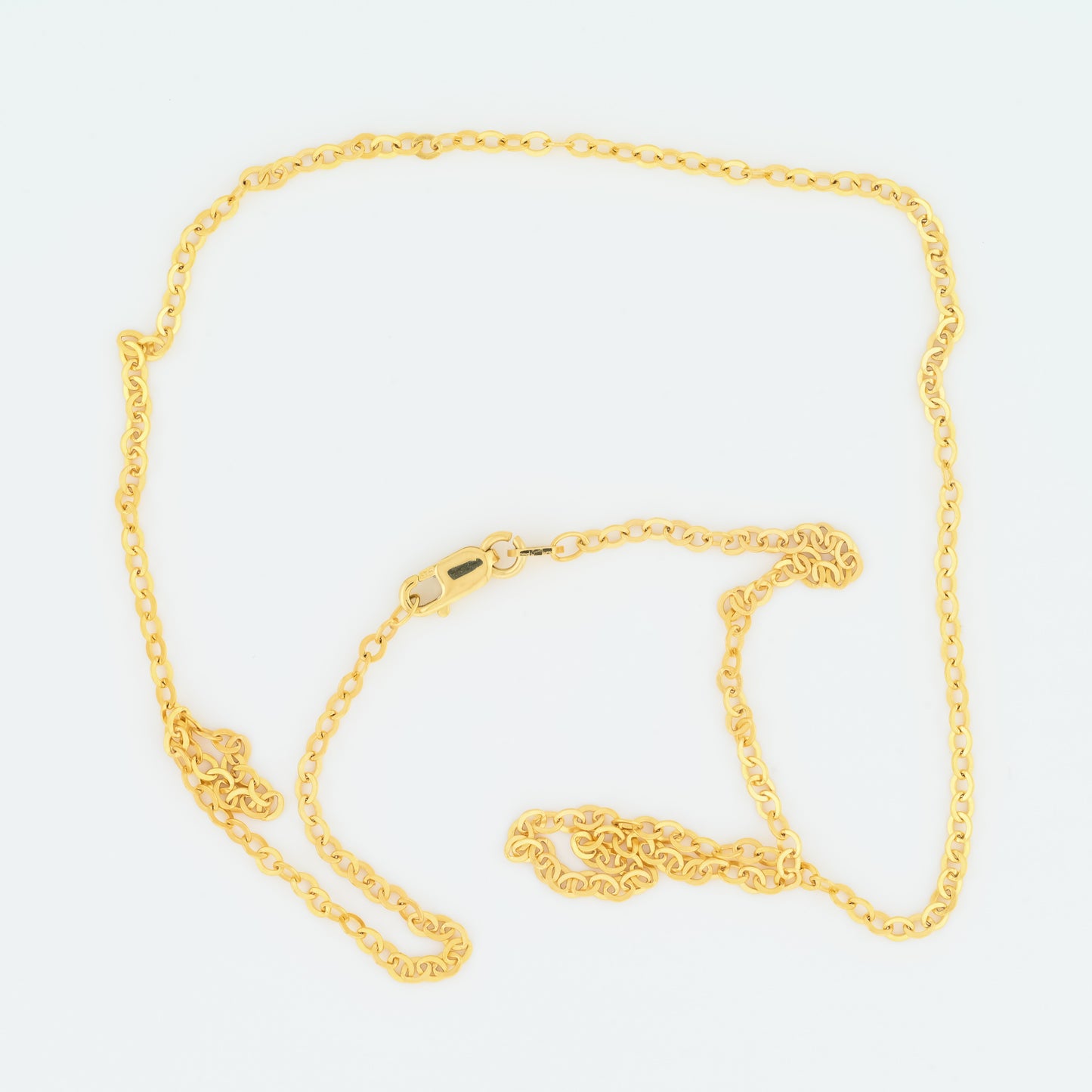 Gold Diamond cut cable chain 1.7mm