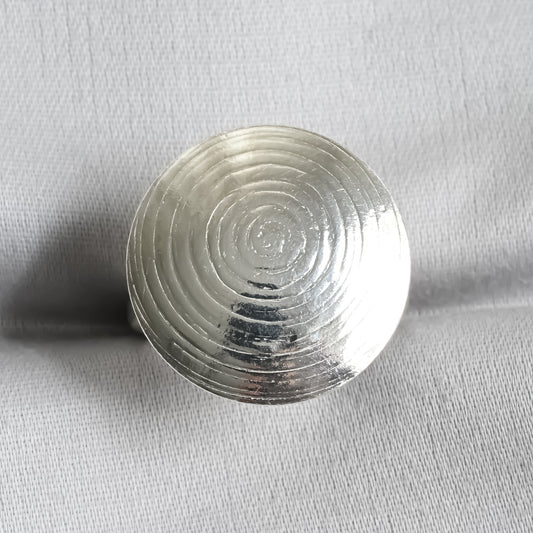 Full moon 999 silver ring