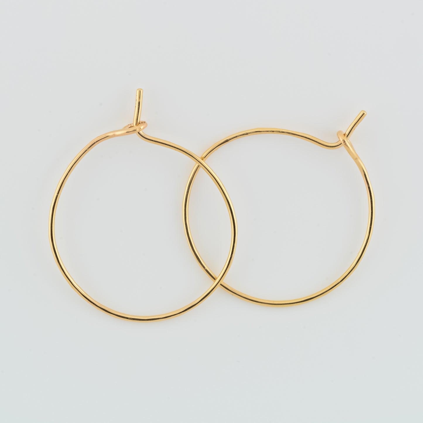 Gold Hammered Hoop Earrings