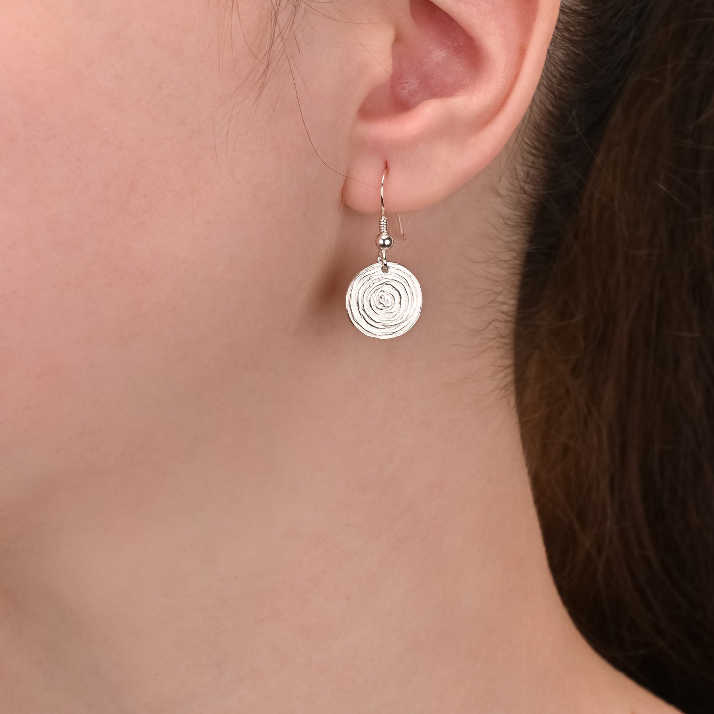 Circle Silver Earrings