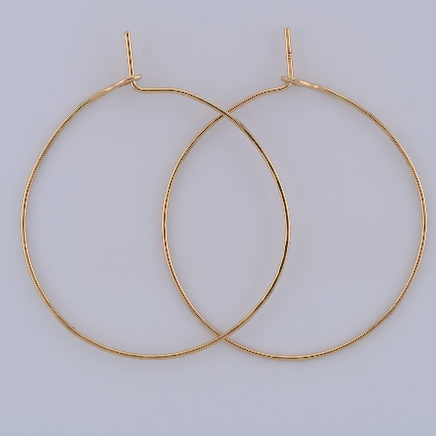 Gold Hammered Hoop Earrings