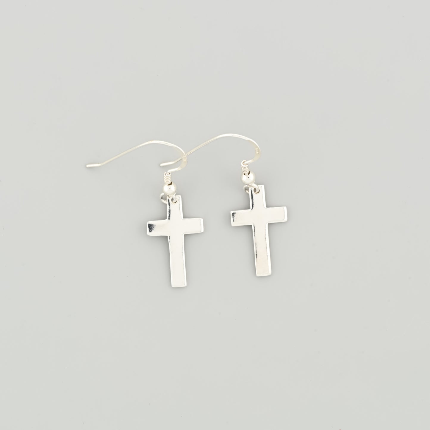 Cross Silver Earrings