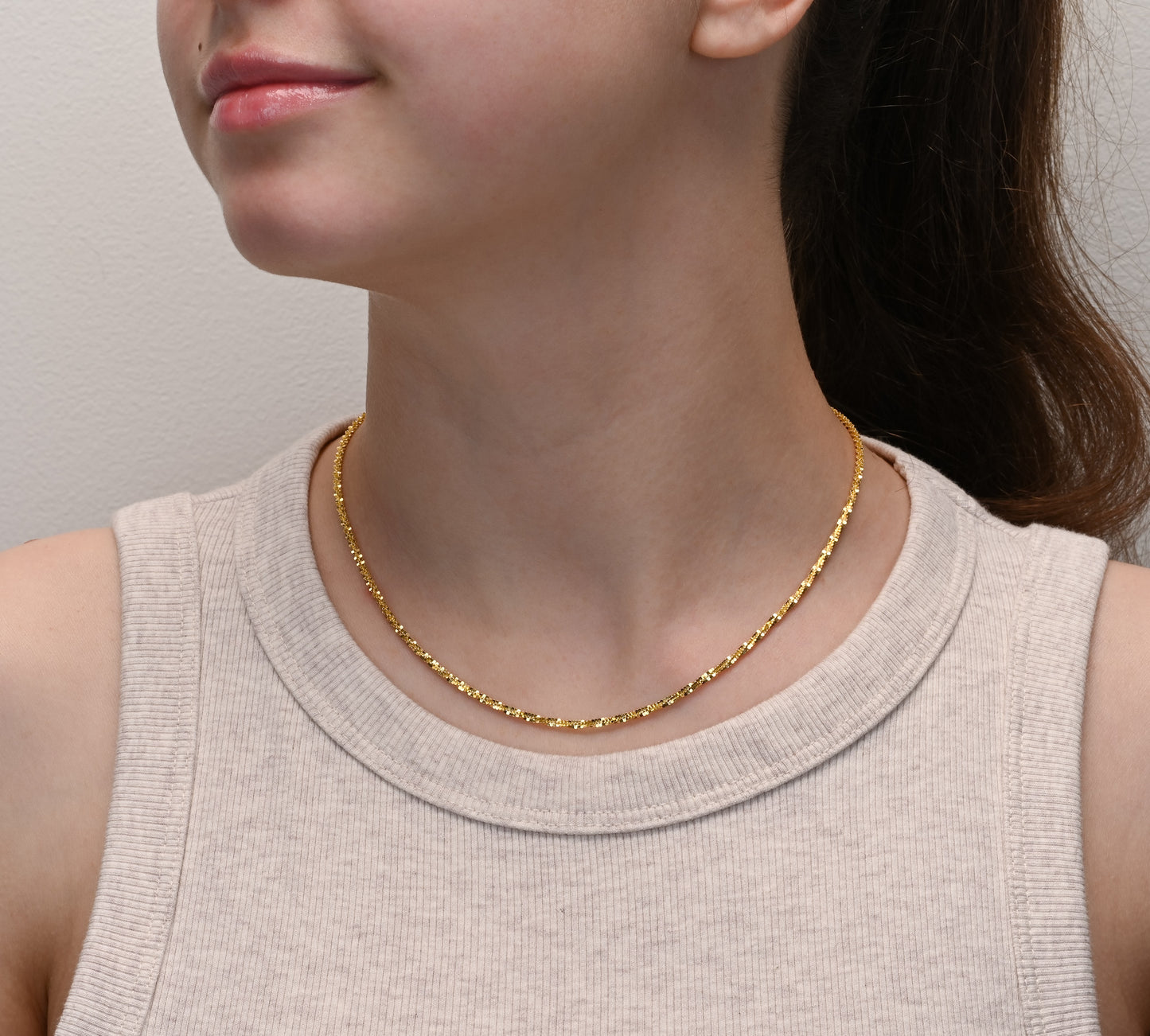 Margarita Yellow Gold Plated Silver Chain 2.1mm