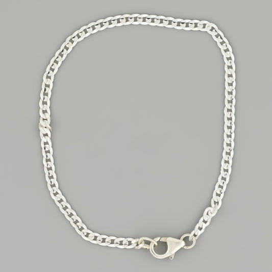 silver bracelet curb 2 8mm