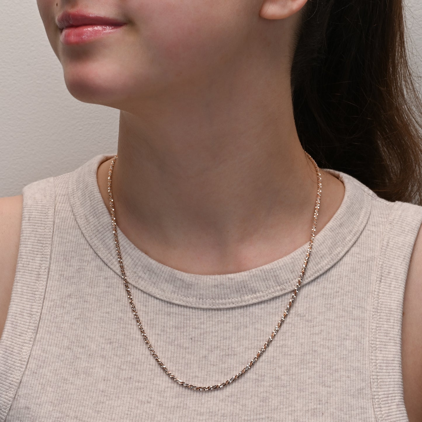 Margarita Silver Chain Rose Gold & Rhodium Plated