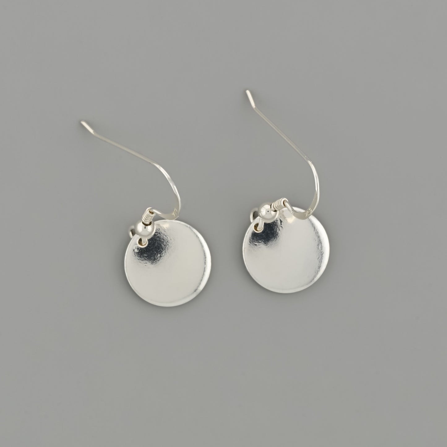 Circle Mirror Silver Earrings