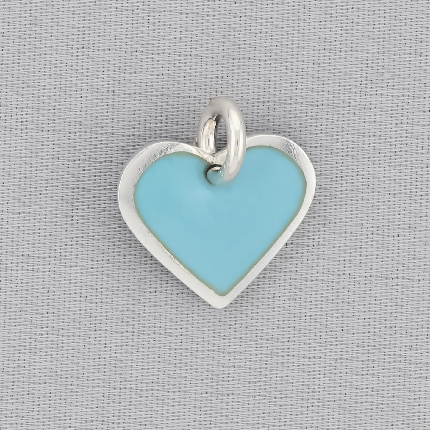 Blue Heart Enamel Silver Pendant