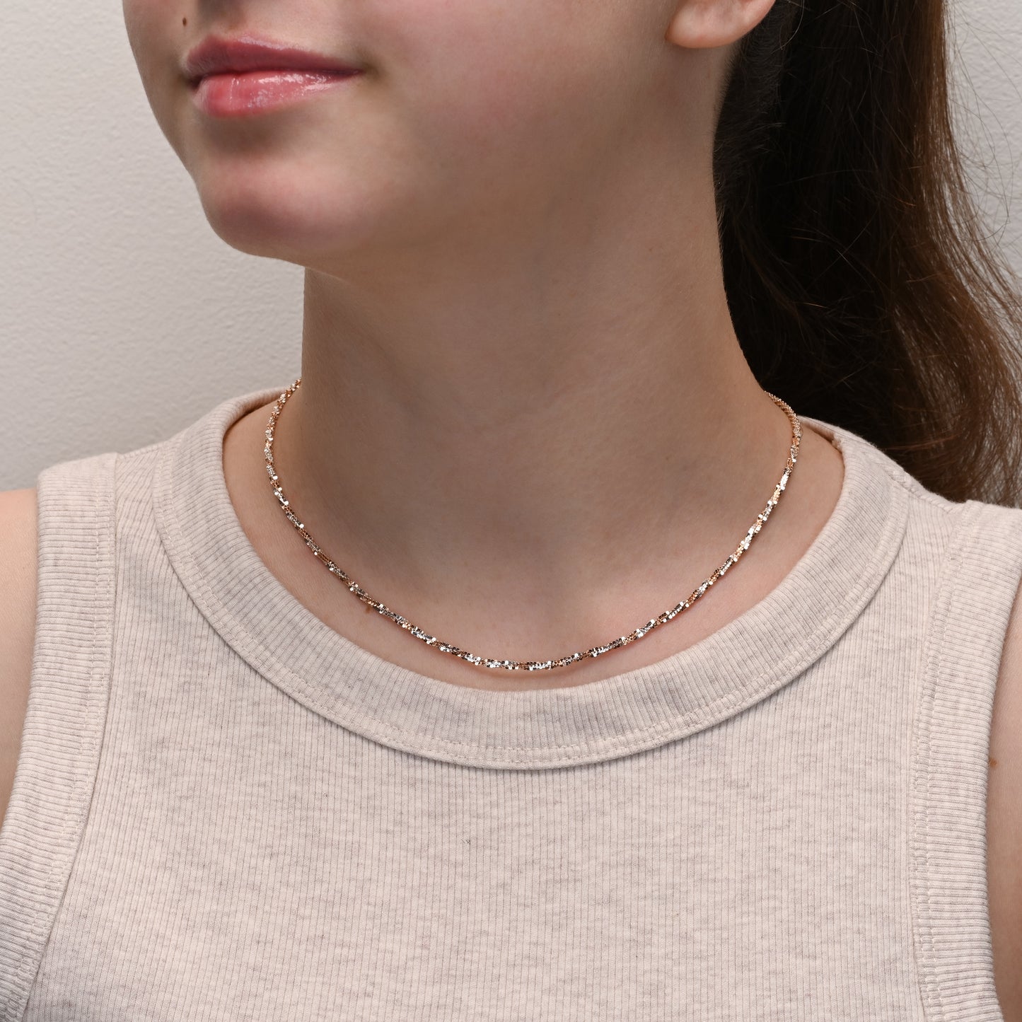 Margarita Silver Chain Rose Gold & Rhodium Plated