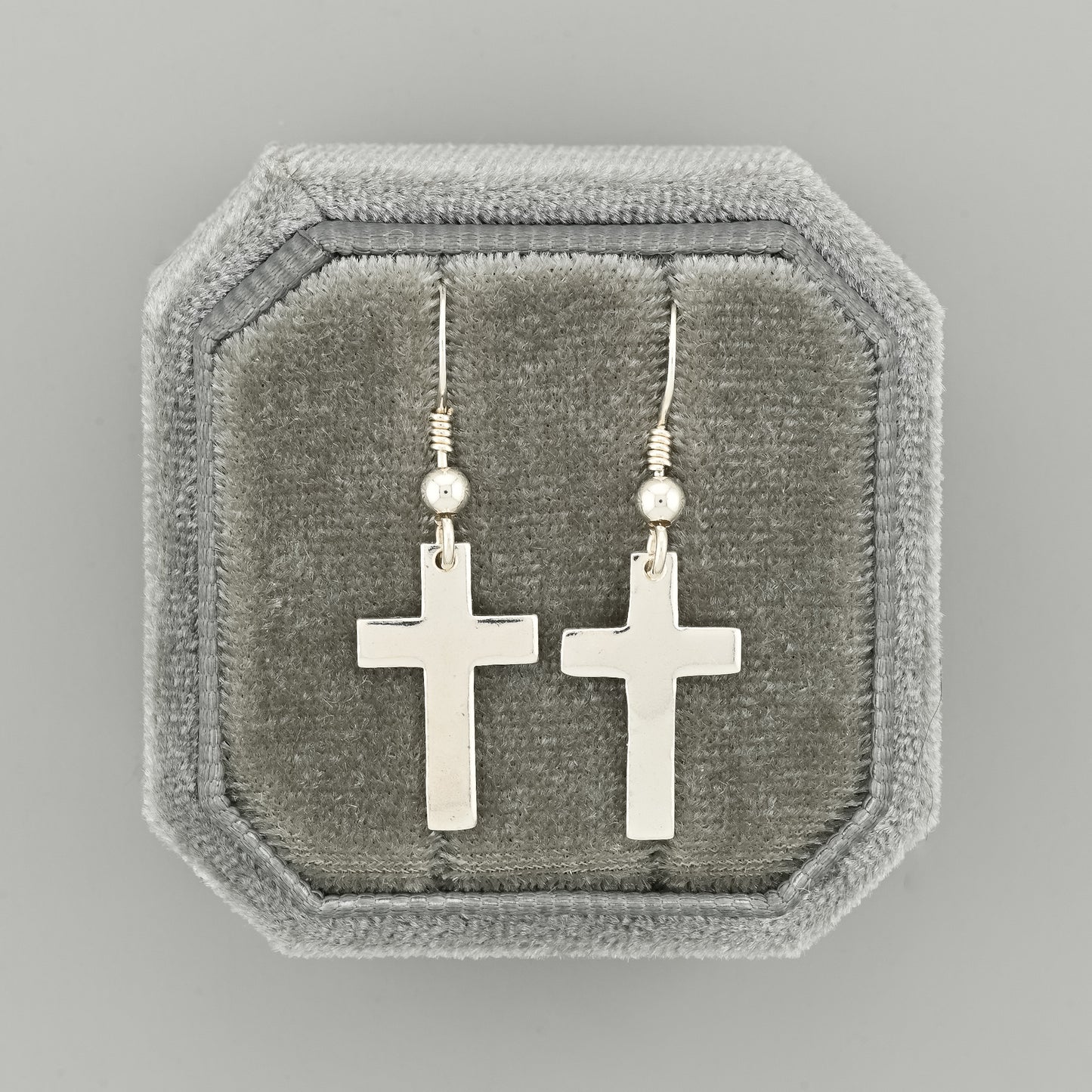 Cross Silver Earrings