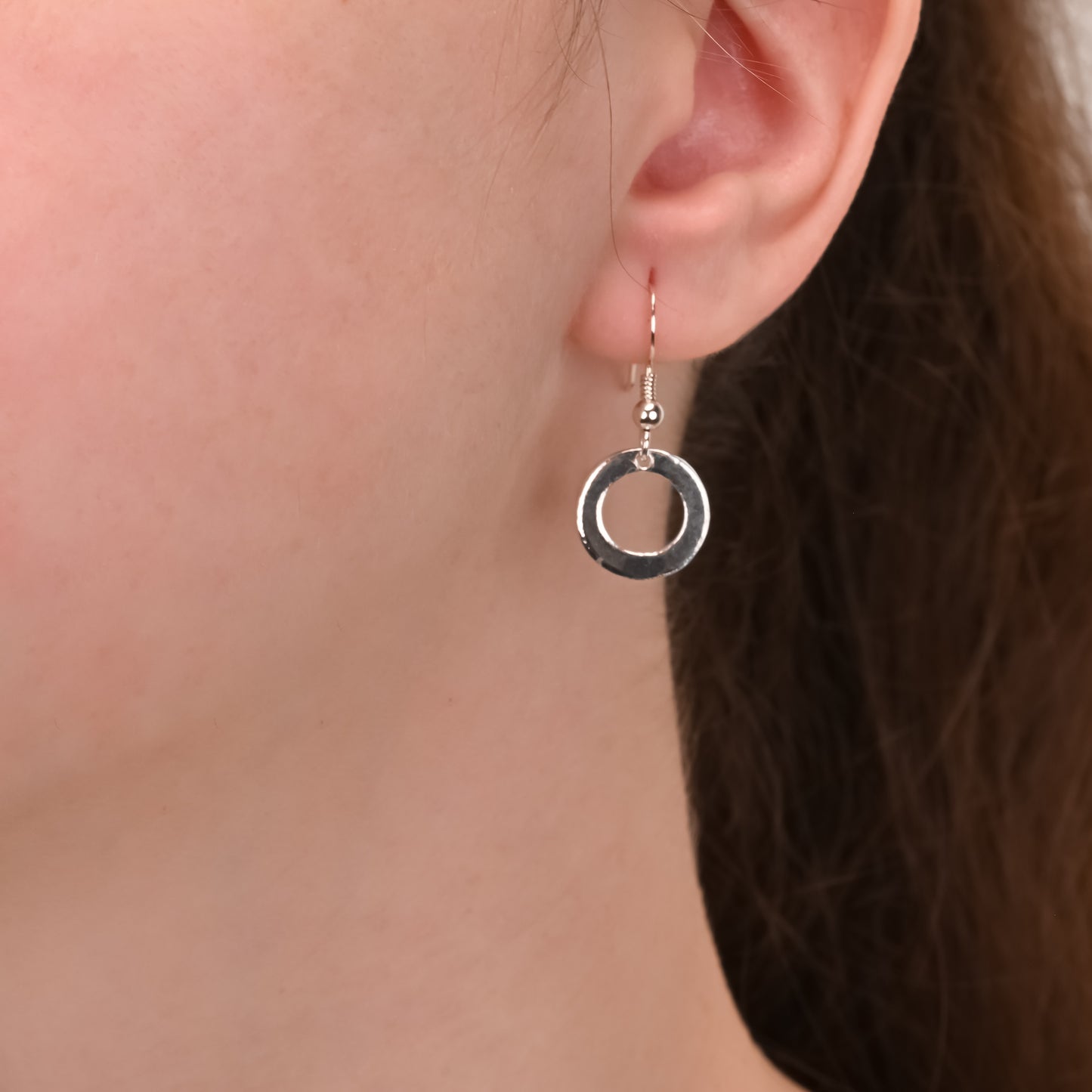 Circle Silver Earrings