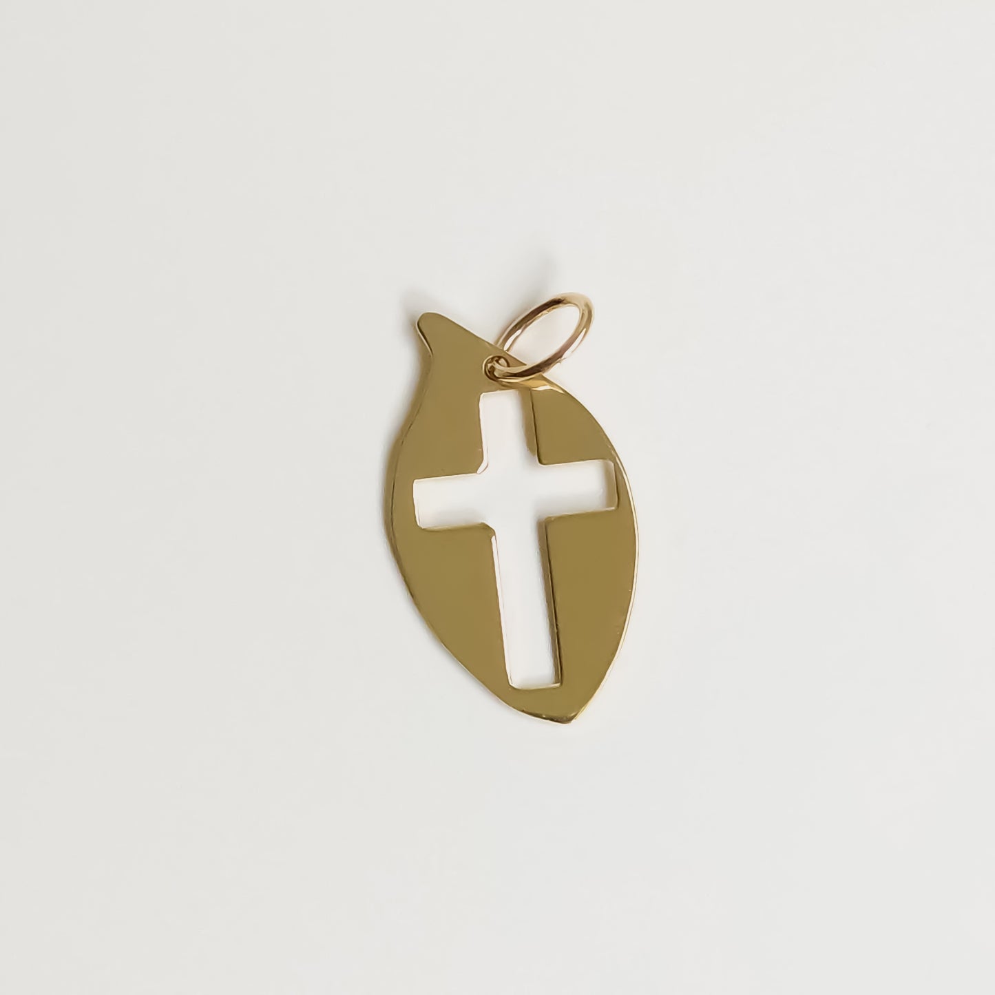 Holey Cross Gold Pendant