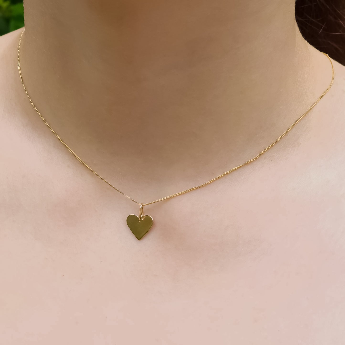 Gold Heart Pendant Shiny