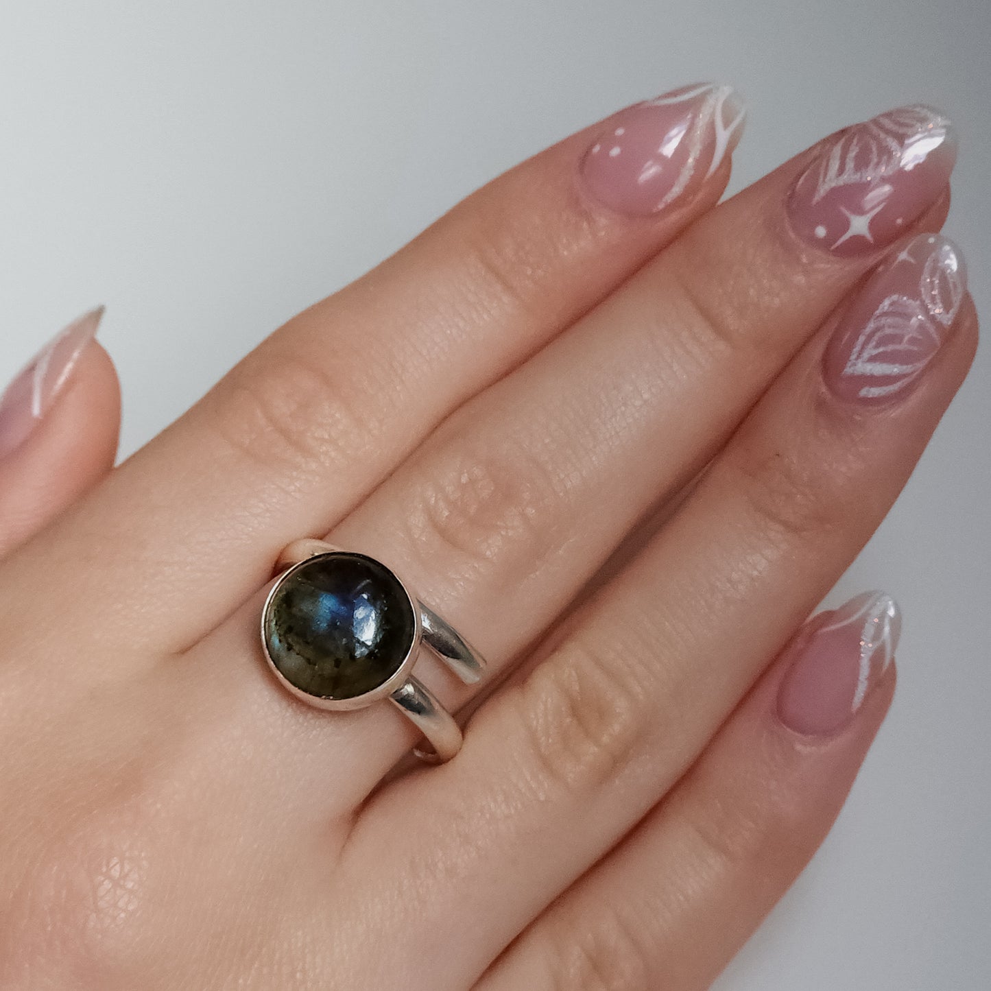 Large Labradorite silver ring