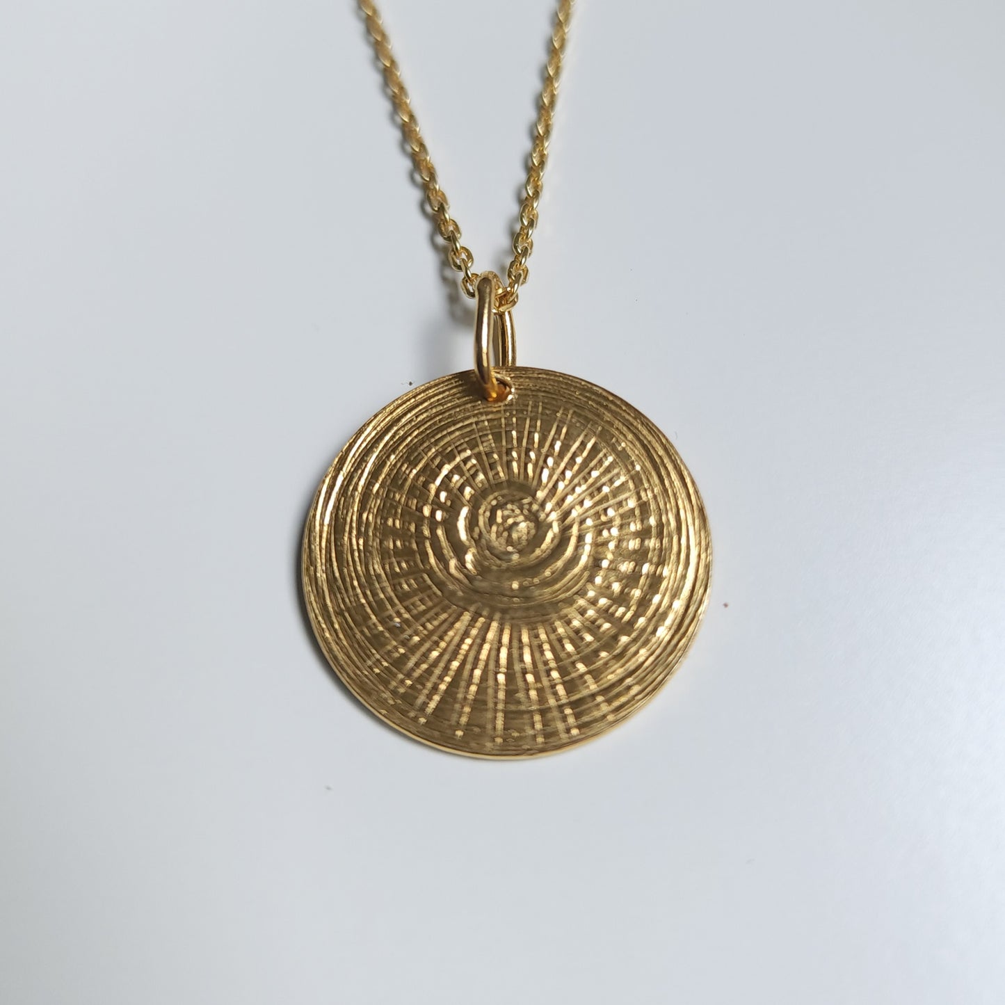 Sun Silver Pendant Gold Plated