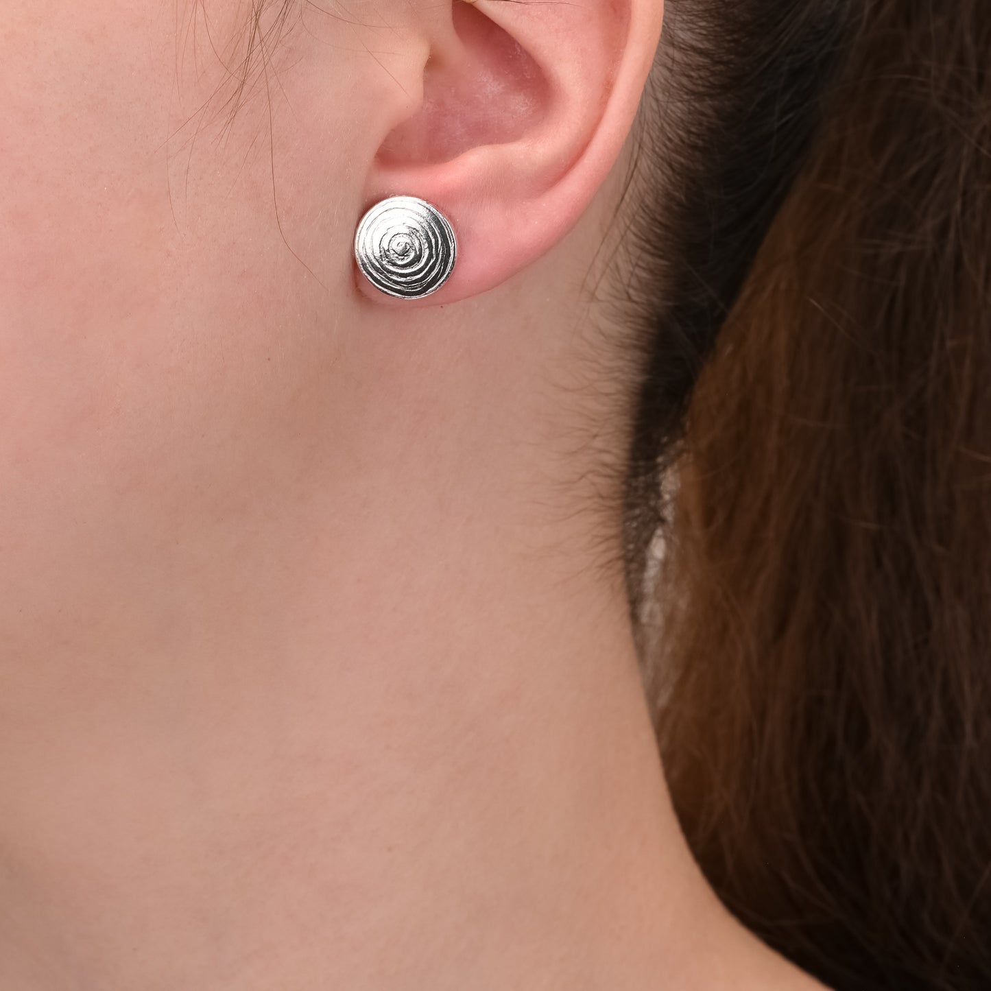 Full Moon Silver Earrings