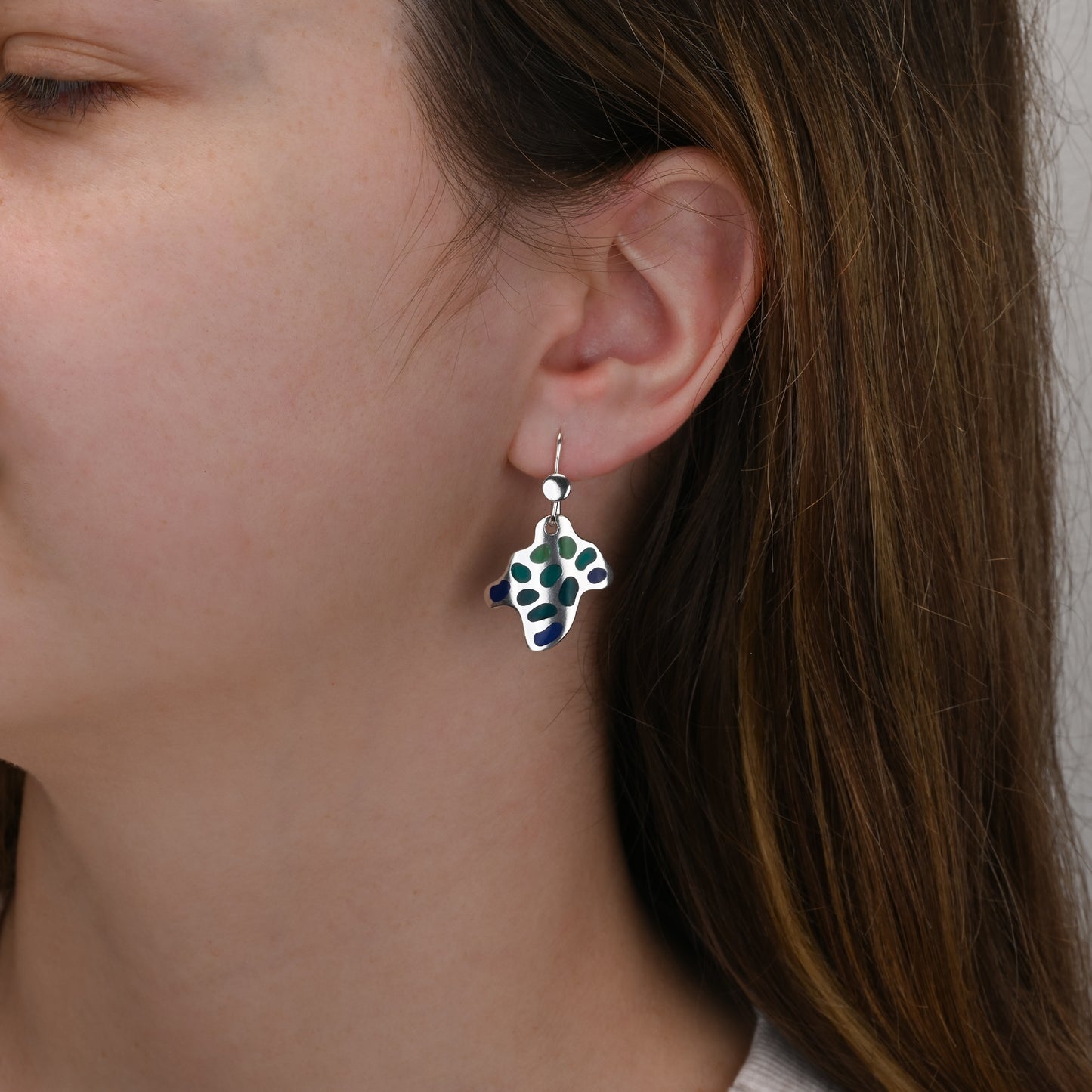 Plique-A-Jour Wave Earrings