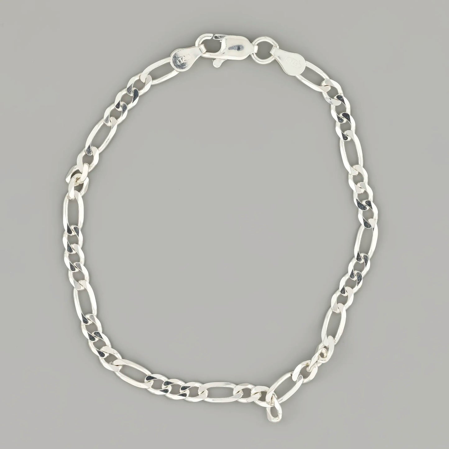 Figaro silver bracelet 3.8mm