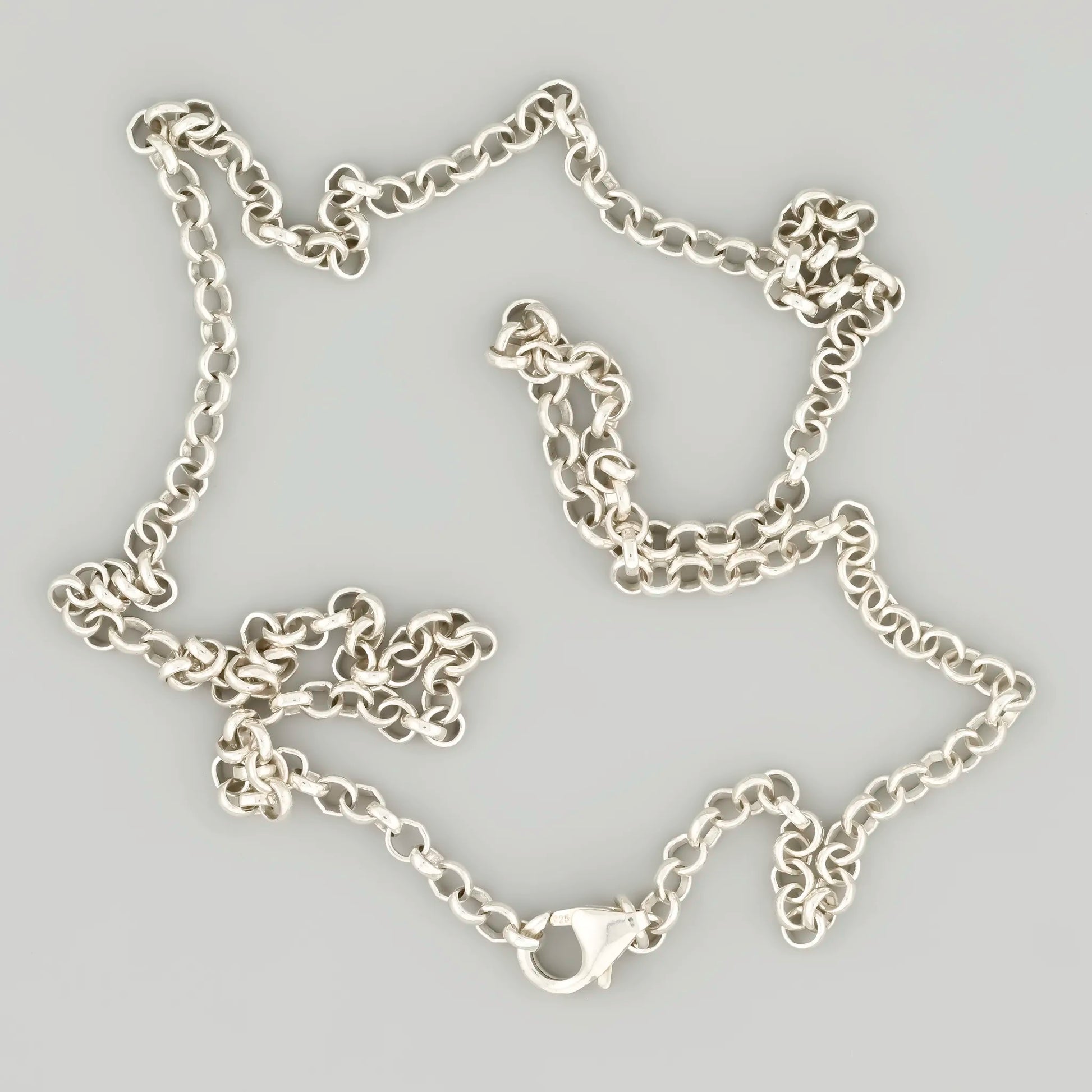 sterling silver belcher chain with large links 3 3mm