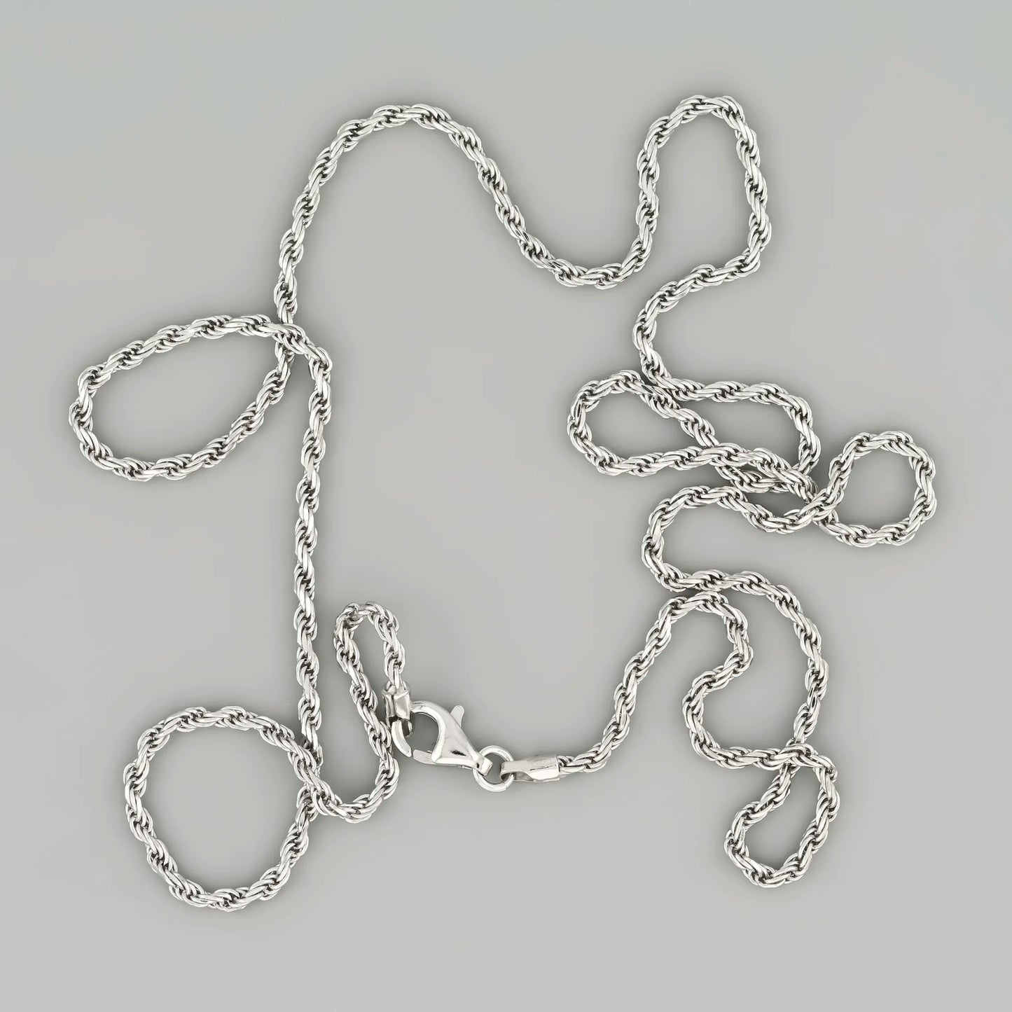 Silver Rope Chain Darkened 1.7mm