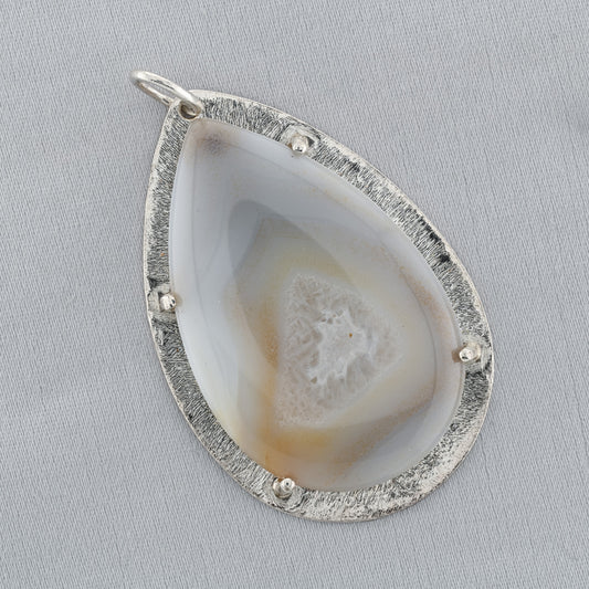 Agate Fine Silver Pendant