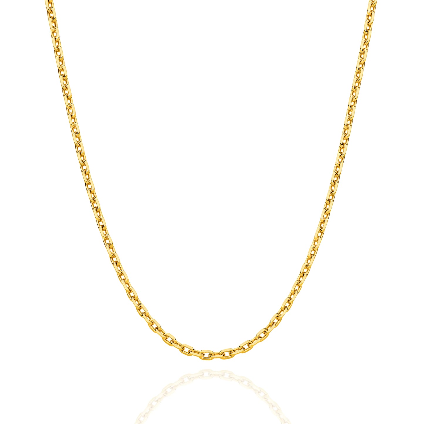 Diamond Cut Gold Anchor Chain 2.5mm