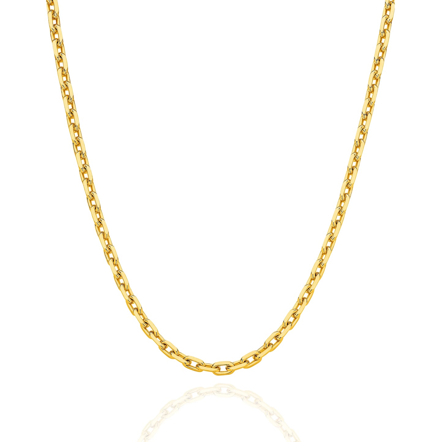 Diamond Cut Gold Anchor Chain 3mm