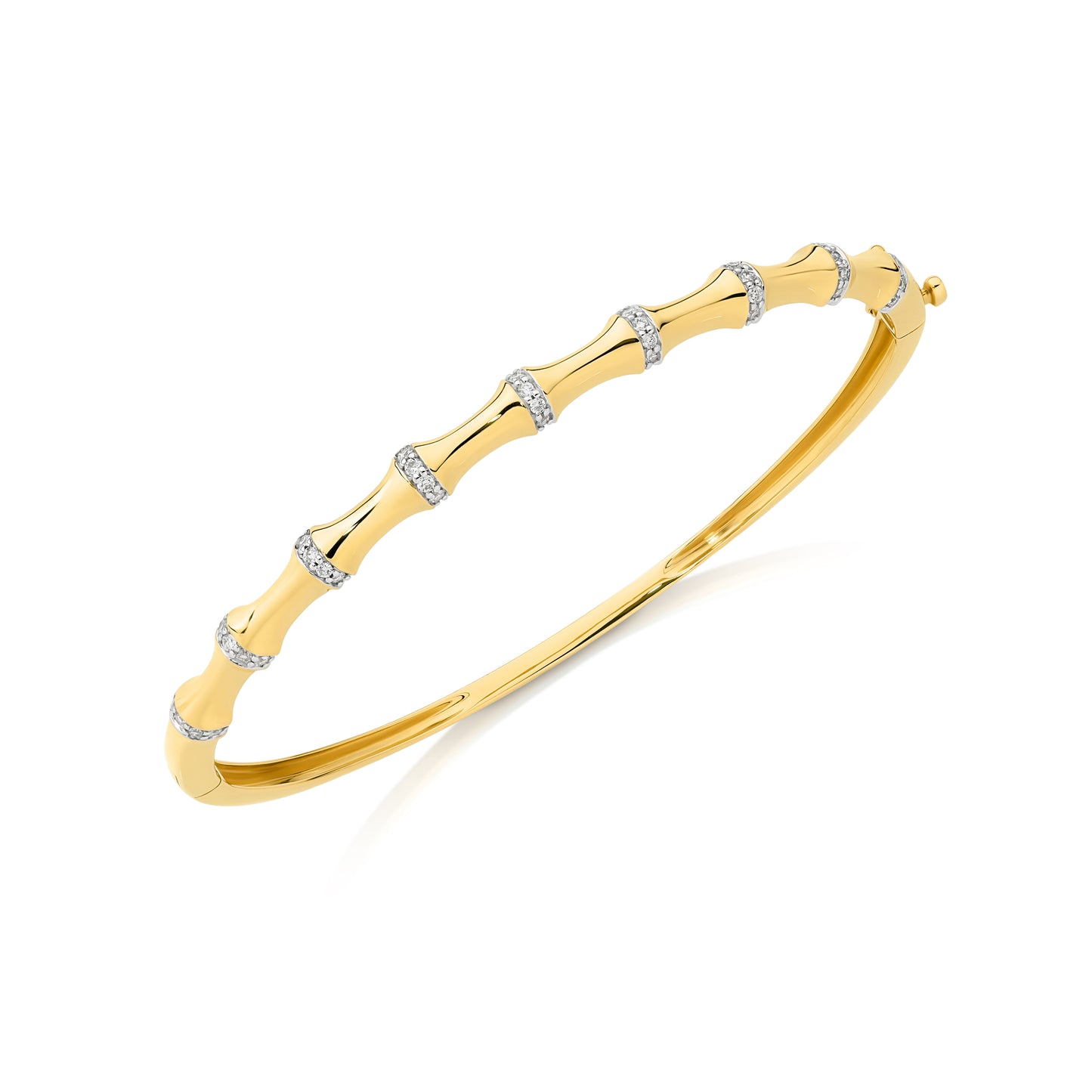 Bangle 0.34ct Solid Yellow Gold — top view