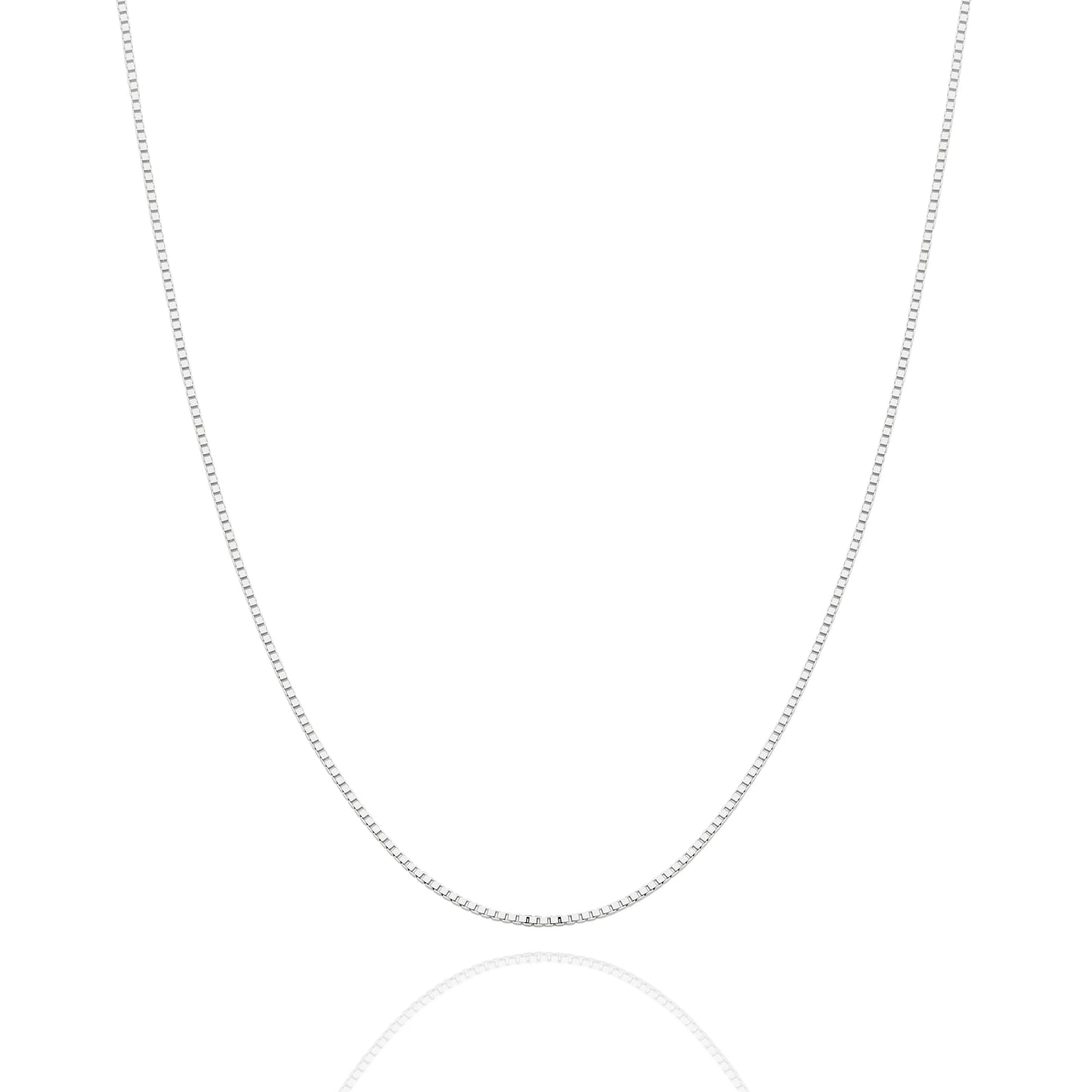 White Gold Box Chain 0.8mm