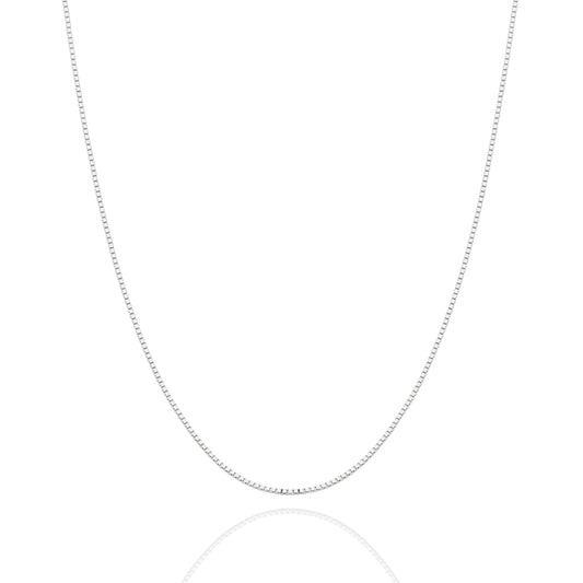 White Gold Box Chain 0.8mm