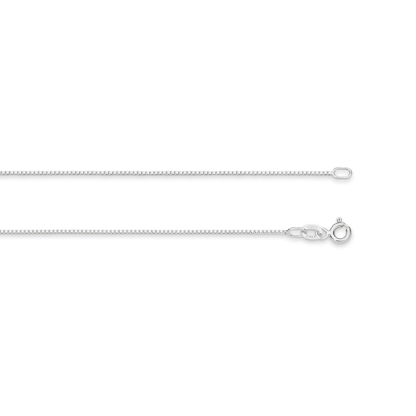 White Gold Box Chain 0.8mm