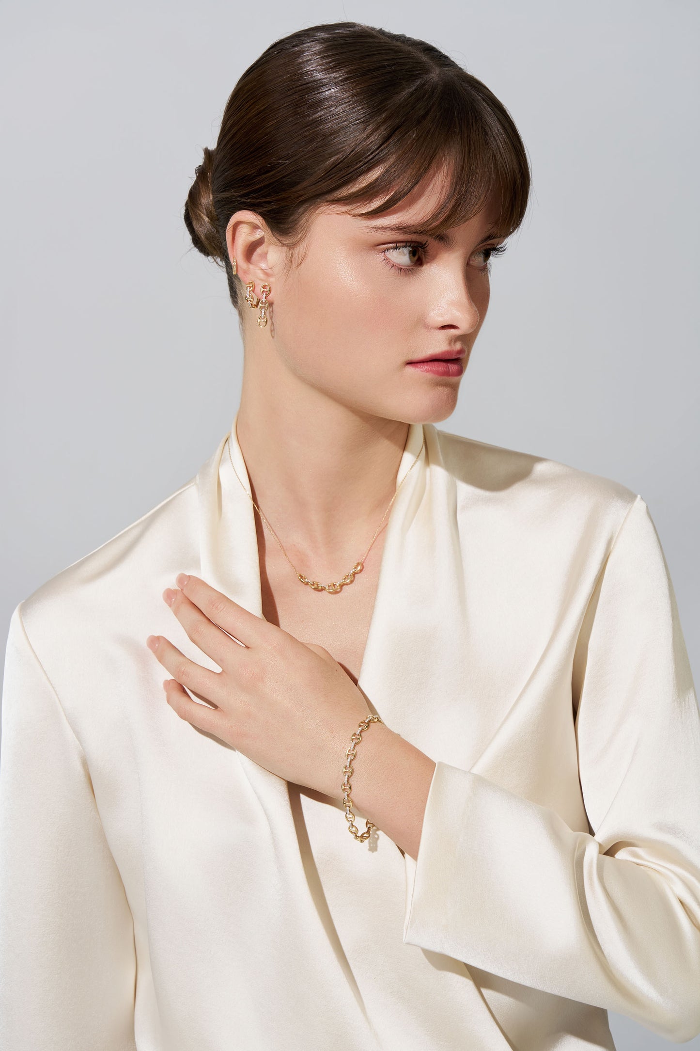 Bracelet 0.5ct Solid Yellow Gold — front view