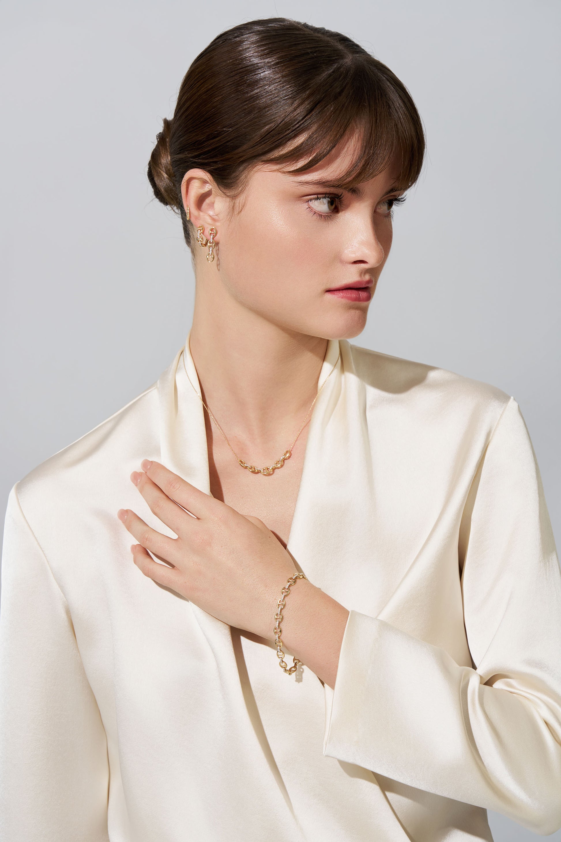 Bracelet 0.5ct Solid Yellow Gold — front view