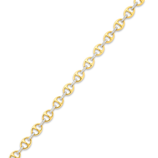 Bracelet 0.5ct Solid Yellow Gold — top view