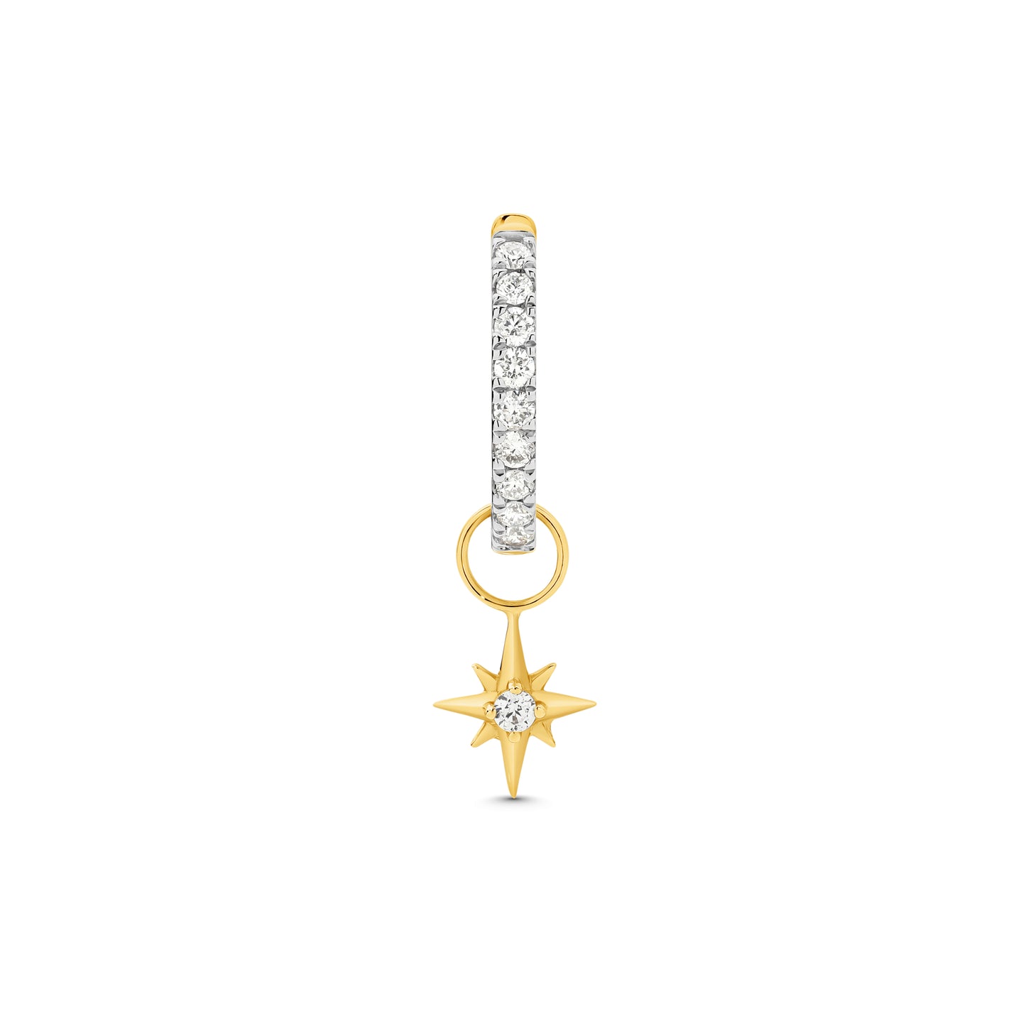Charm 0.02ct Solid Yellow Gold — top view
